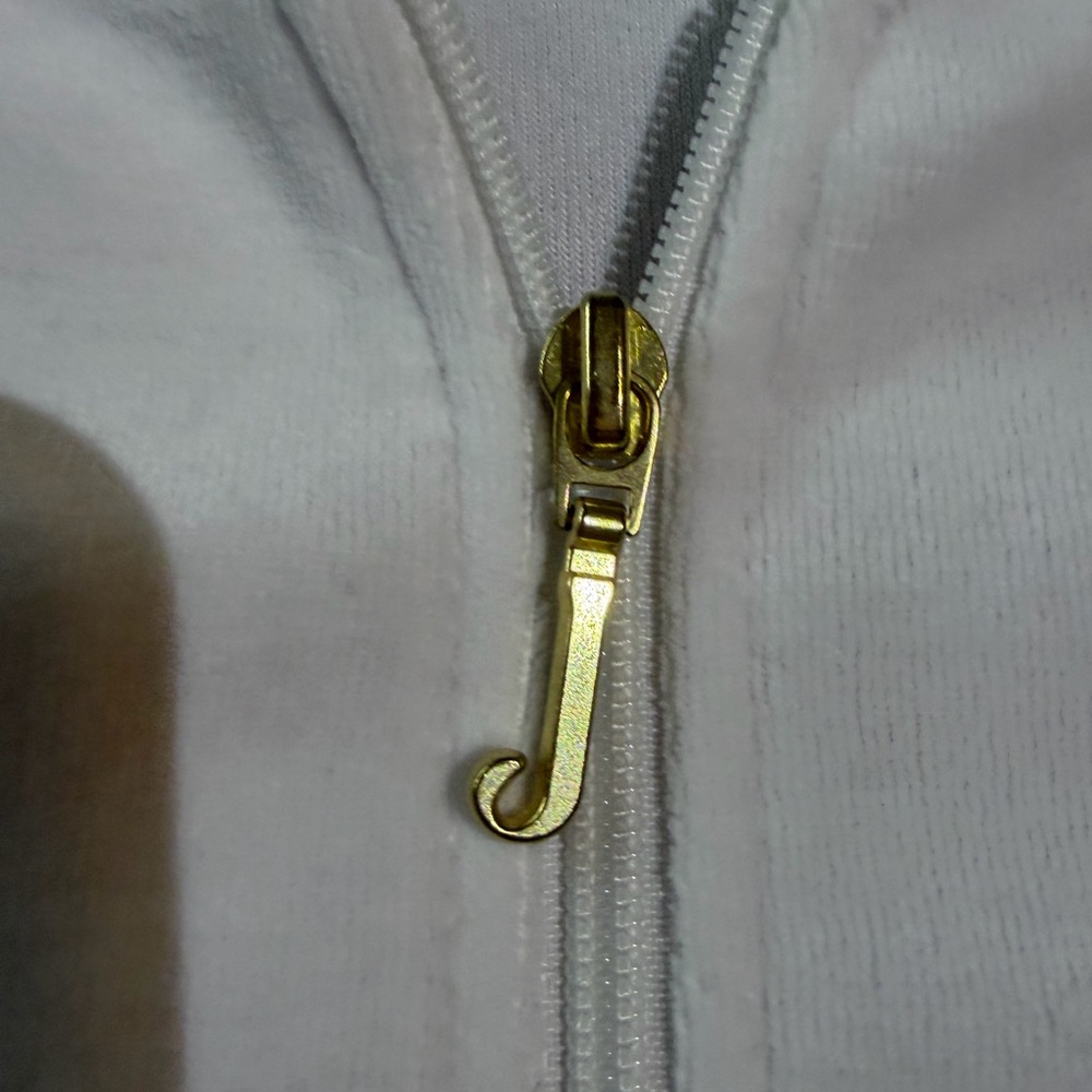Juicy Couture White Hoodie with Gold Accents - Picture 4 of 6